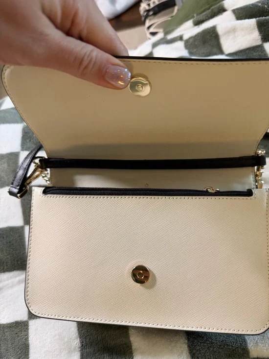 Kate Spade Madison Cross Body Flap Bag in Beige, Ivory, and Black - Picture 3 of 6